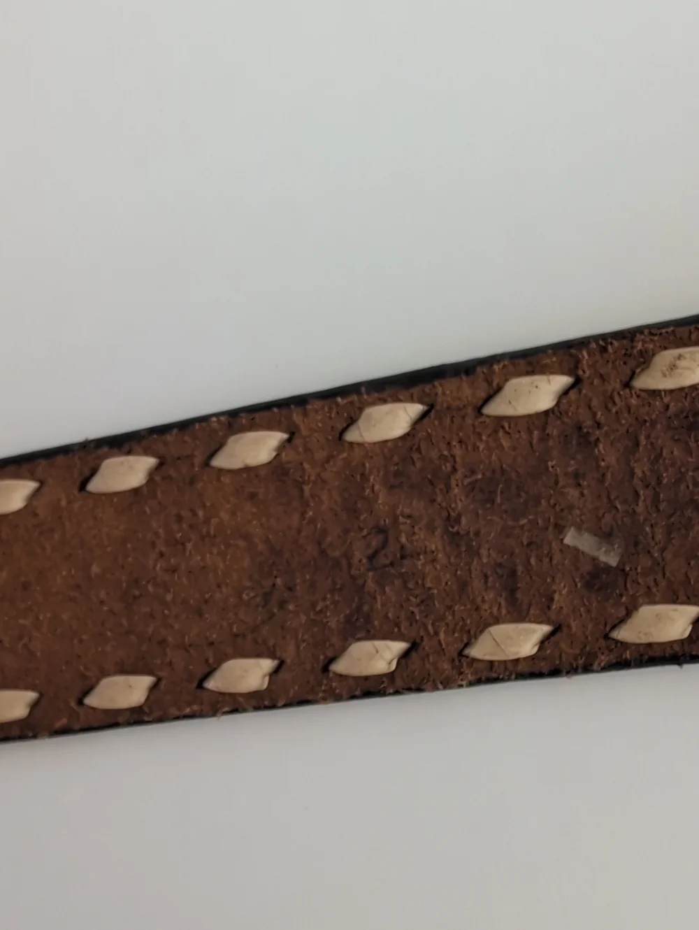 Hand-Tooled Brown Leather Child's Name Belt 